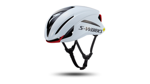White/Red S-Works Evade 4 Helmet