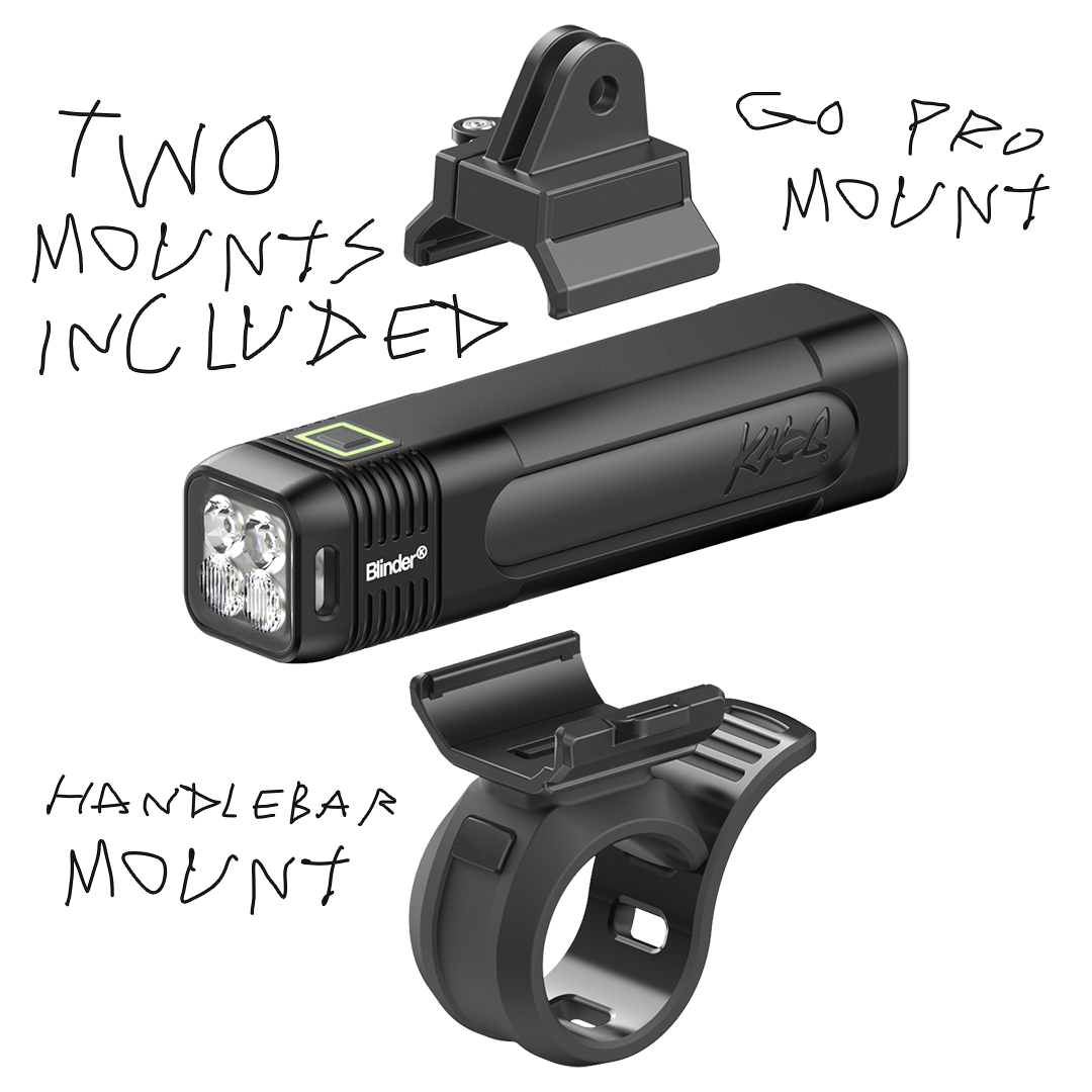 Knog Blinder 1000 included mounts